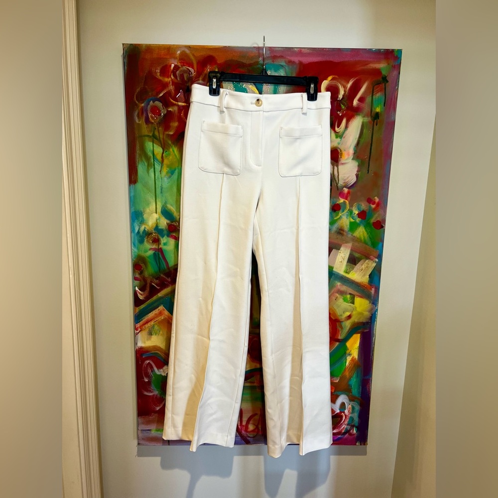 Loft White Palmer Wide Leg Pants | Size 6 | NWT